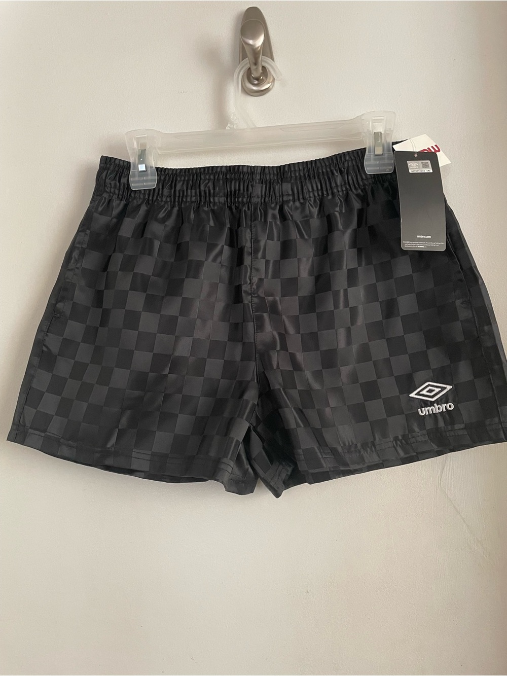 Umbro Black Checkerboard Training Shorts